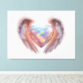 Toile *~* Ange du coeur brillant ailes AP78 Opale (Insitu (Plancher de Bois))