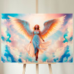 Toile Ange femme aile la religion céleste paradis<br><div class="desc">Belle fille ange avec ailes d'éclat divin,  style religieux sur le thème des anges dans le ciel. (VEUILLEZ! - Voir aussi d'autres nouvelles collections pour plus de choix)</div>