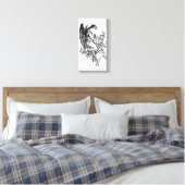 Toile Angel Avec Harpe Et Flore (Insitu(Chambre))