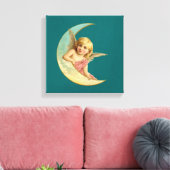 Toile Angel dans une image vintage lune croissant (Insitu(Salon))