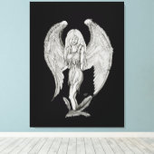 Toile Angel - Design noir et blanc (Insitu (Plancher de Bois))