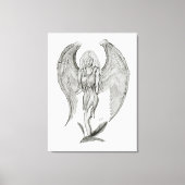 Toile Angel - Design noir et blanc (Recto)
