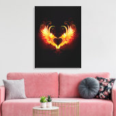 Toile Angel Fire Heart with Wings (Insitu(Salon))