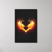 Toile Angel Fire Heart with Wings (Recto)