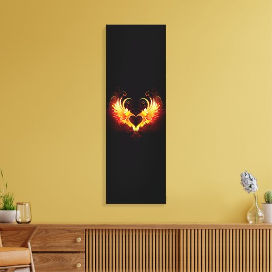 Toile Angel Fire Heart with Wings (Insitu(Salon))