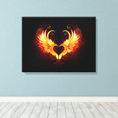 Toile Angel Fire Heart with Wings (Insitu (Plancher de Bois))