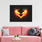 Toile Angel Fire Heart with Wings (Insitu(Salon))