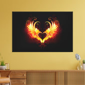 Toile Angel Fire Heart with Wings (Insitu(Salon))