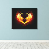 Toile Angel Fire Heart with Wings (Insitu (Plancher de Bois))