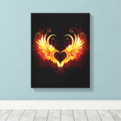 Toile Angel Fire Heart with Wings (Insitu (Plancher de Bois))