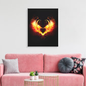 Toile Angel Fire Heart with Wings (Insitu(Salon))