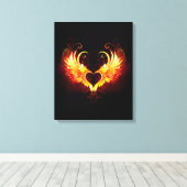 Toile Angel Fire Heart with Wings (Insitu (Plancher de Bois))