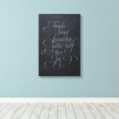 Toile Angels et Citation d'amitié Chalkboard Calligraphi (Insitu (Plancher de Bois))