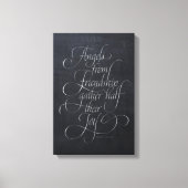 Toile Angels et Citation d'amitié Chalkboard Calligraphi (Recto)