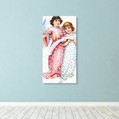 Toile Anges En Rose Et Bleu (Insitu (Plancher de Bois))
