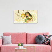 Toile Anges et saint vintage festif (Insitu(Salon))