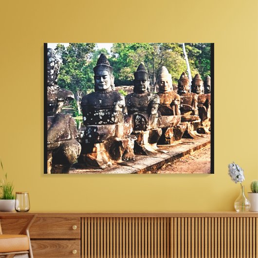 Toile Angkor Thom God Statues (Insitu(Salon))