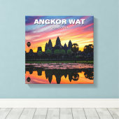 Toile Angkor Wat Cambodia Sunset (Insitu (Plancher de Bois))