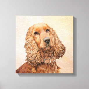 Toile Anglais Cocker Peinture Espagnole - Art Chien orig