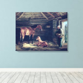 Toile Anglais Mare Avec Ses Foals, 1833 (Insitu (Plancher de Bois))