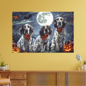 Toile Anglais Setter Halloween Éffrayant (Insitu(Salon))