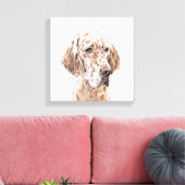 Toile Anglais Setter Orange Belton Peinture Chien Art (Insitu(Salon))