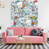 Toile animal ABC indigo multi (Insitu(Salon))