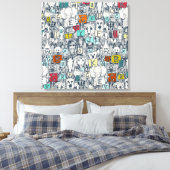 Toile animal ABC indigo multi (Insitu(Chambre))