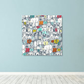 Toile animal ABC indigo multi (Insitu (Plancher de Bois))