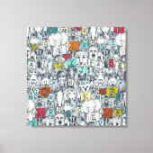 Toile animal ABC indigo multi (Recto)