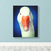 Toile Animal de ferme à visage d'oie blanche (Insitu (Plancher de Bois))