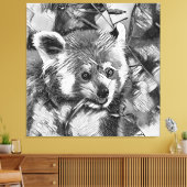 Toile AnimalArtBW_RedPanda_003 (Insitu(Salon))