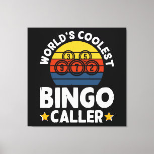Toile Animateur de Bingo le Plus Cool au Monde