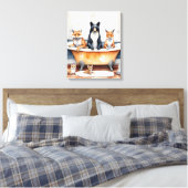 Toile Animaux amusants dans le bain (Insitu(Chambre))
