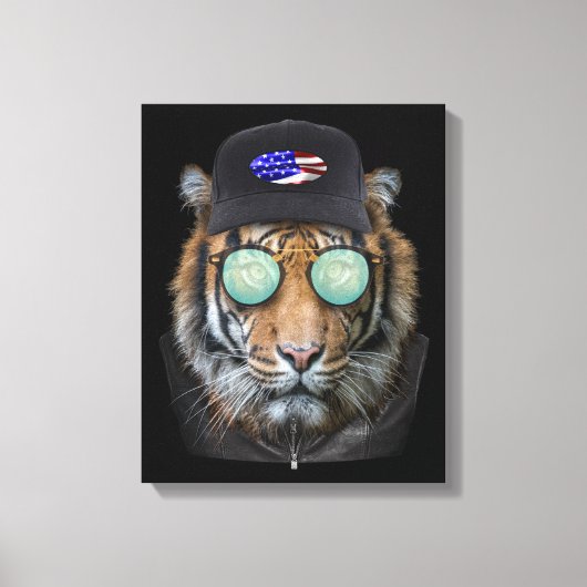 Toile Animaux amusants habillés de tigre du Bengale (Recto)