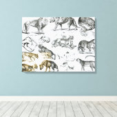 Toile Animaux carnivores (Insitu (Plancher de Bois))