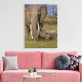 Toile Animaux de bébés cutest | Amama Elephant Avec Bébé (Insitu(Salon))