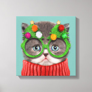 Toile Animaux de bébés cutest Chandail de Noël de chat