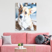 Toile Animaux de bébés cutest | Corgi Head Tilt (Insitu(Salon))