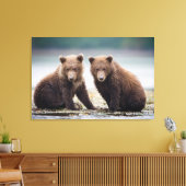 Toile Animaux de bébés cutest | Deux petits ours d'ours (Insitu(Salon))