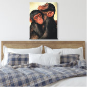 Toile Animaux de bébés cutest | Hug de chimpanzé (Insitu(Chambre))