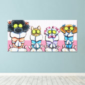 Toile Animaux de compagnie Spa Art Chiens Chat en Robes (Insitu (Plancher de Bois))