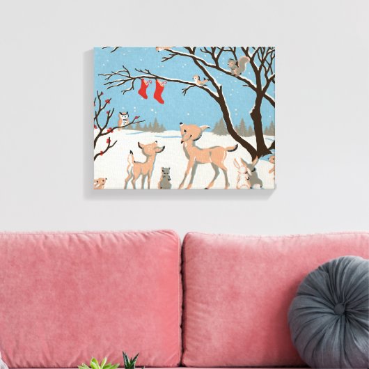 Toile Animaux de la forêt d'hiver (Insitu(Salon))