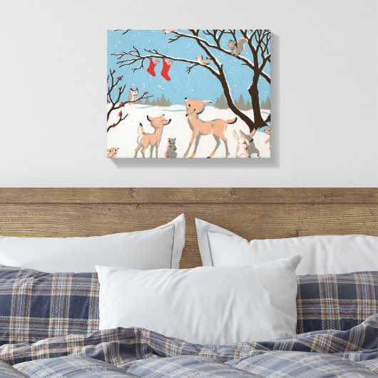 Toile Animaux de la forêt d'hiver (Insitu(Chambre))