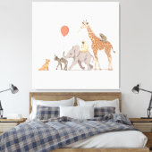 Toile Animaux fête crèche mignonne art chien d'anniversa (Insitu(Chambre))