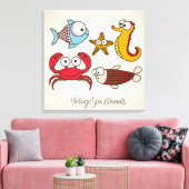 Toile Animaux marins vintages (Insitu(Salon))