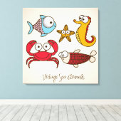 Toile Animaux marins vintages (Insitu (Plancher de Bois))