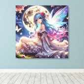 Toile Anime Girl Moon Fairy Princesse dans le jardin (Insitu (Plancher de Bois))
