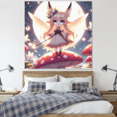 Toile Anime Girl Pixie Hippie Lune Fée (Insitu(Chambre))