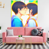 Toile Anime Kiss | Garçon et fille en amour (Insitu(Salon))